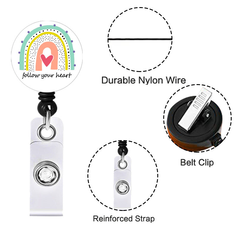 Wholesale ABS Rainbow Telescopic Keychain