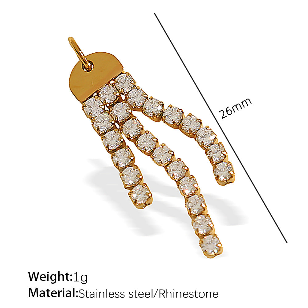 Wholesale Diverse diamond studded stainless steel necklace pendant accessories