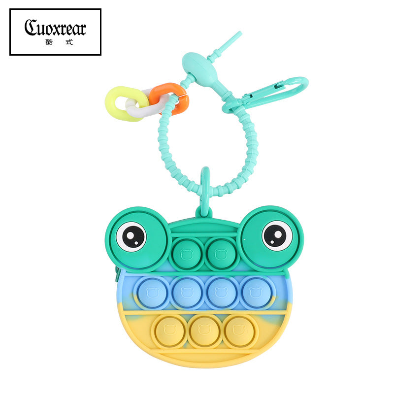 Wholesale Cute Unzipped Coin Purse Cartoon Silica gel Keychain