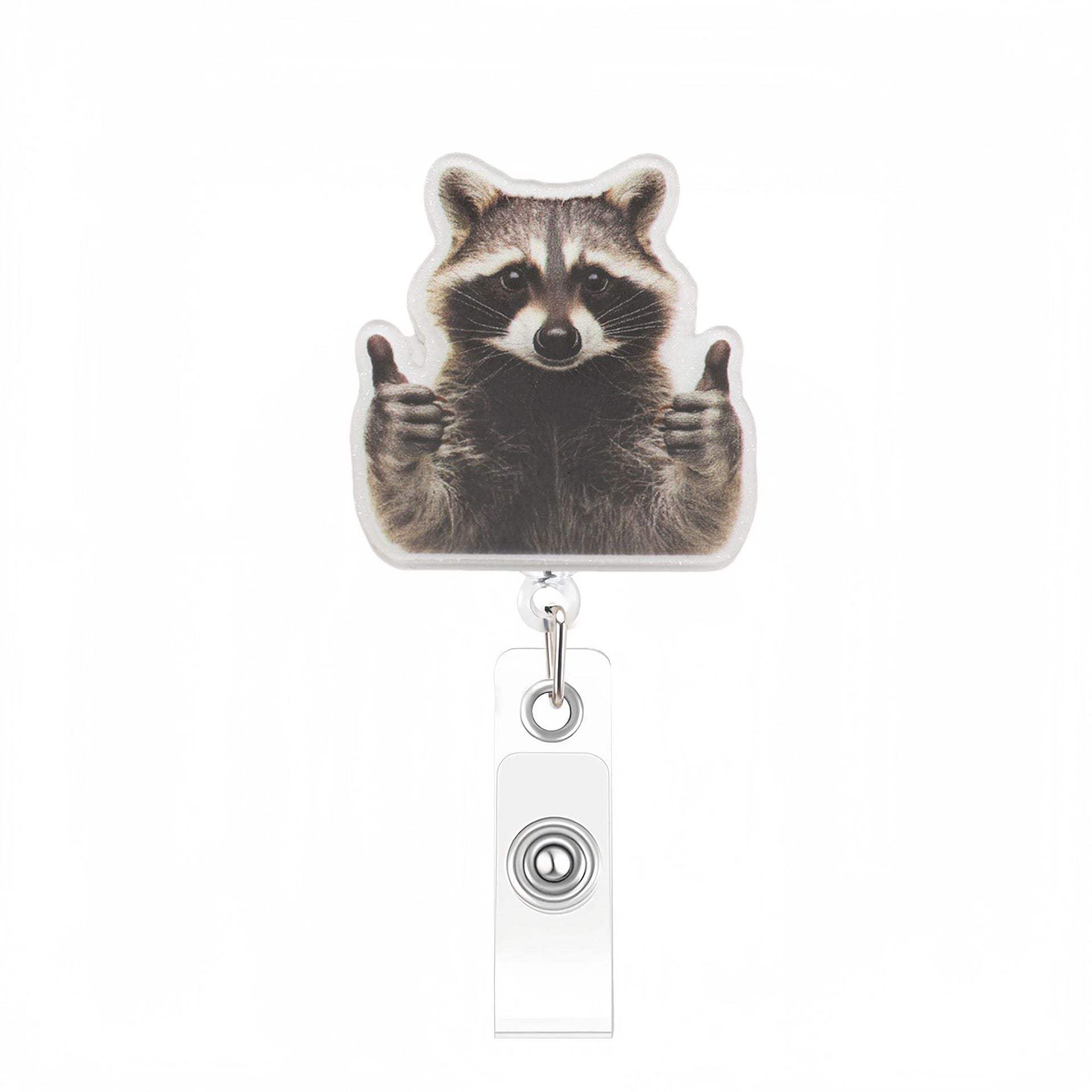 Wholesale Sparkling Raccoon Stretch Badge Reels