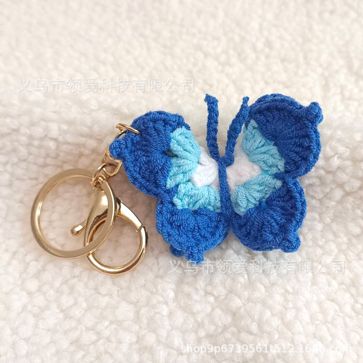 Wholesale Creative  Four-line Crocheted Butterfly  Accessory PendantKeychain