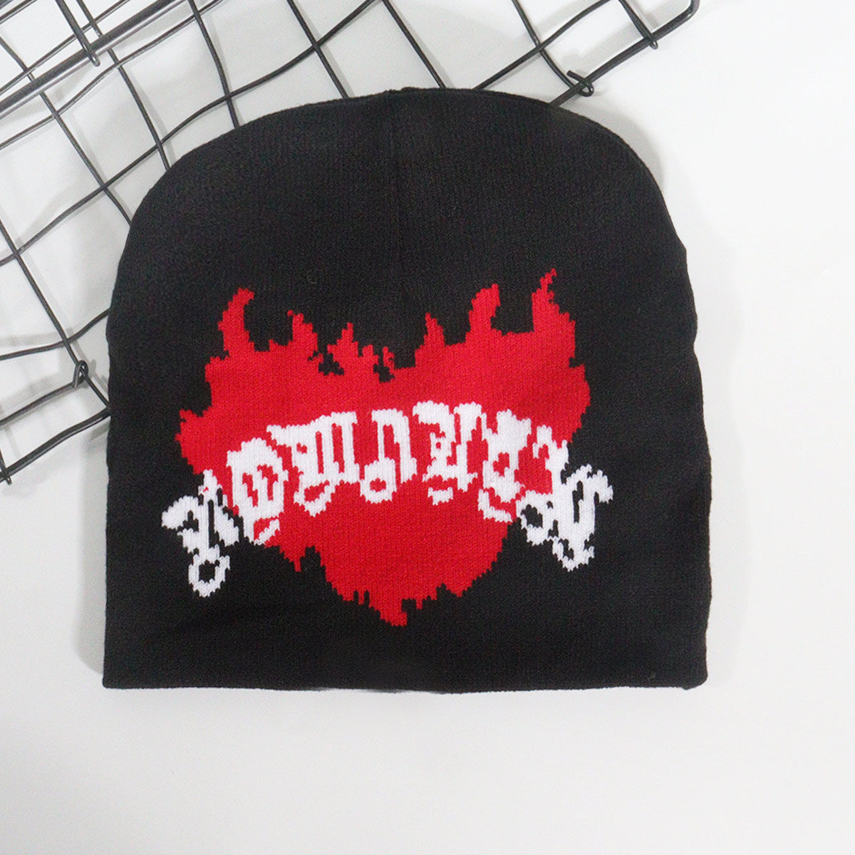 Wholesale Y2K Jacquard Knitted Hat Love Flame Woolen Hat