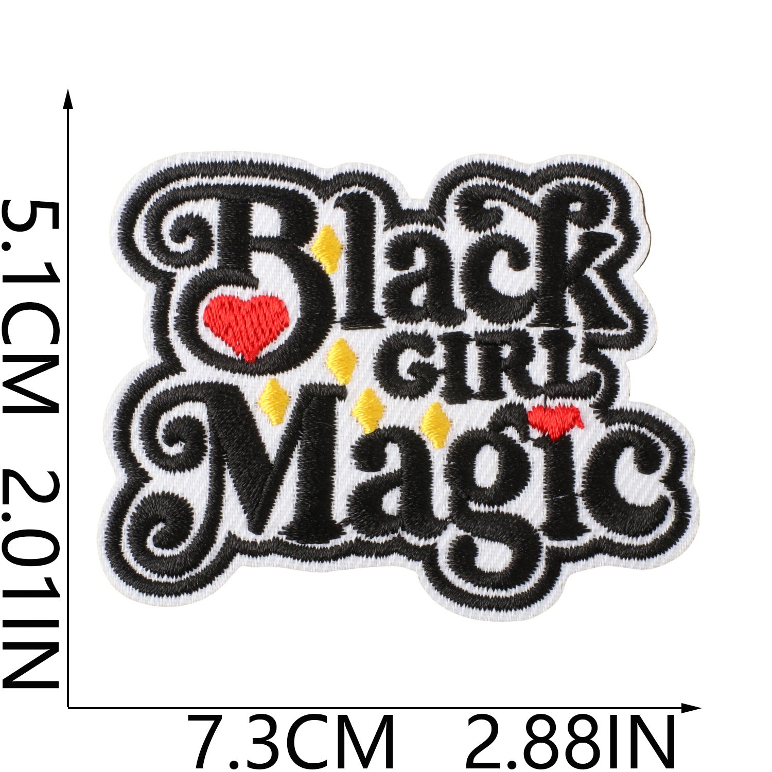 Wholesale Black Girl Magic Embroidered Iron On Patches Motivational Slogan DIY Clothing Decoration