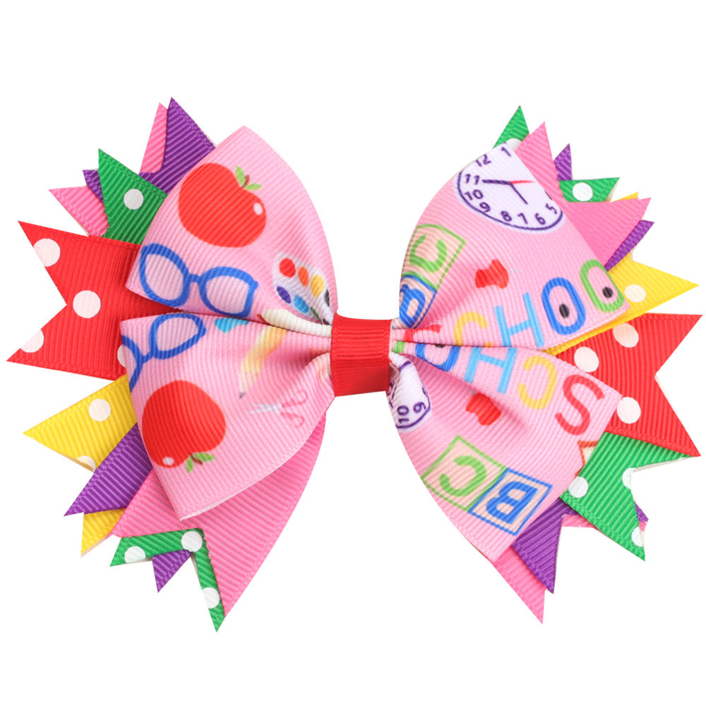 Wholesale new children' s bow hairpin back to school season