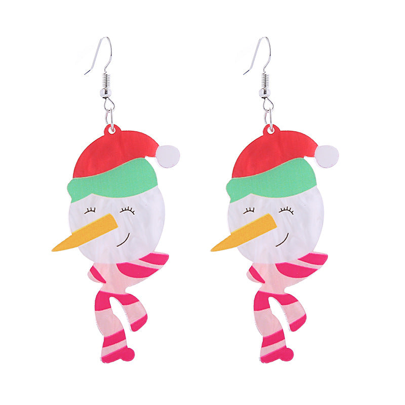 Wholesale Christmas Snowman Boots Christmas Tree Acrylic Earrings