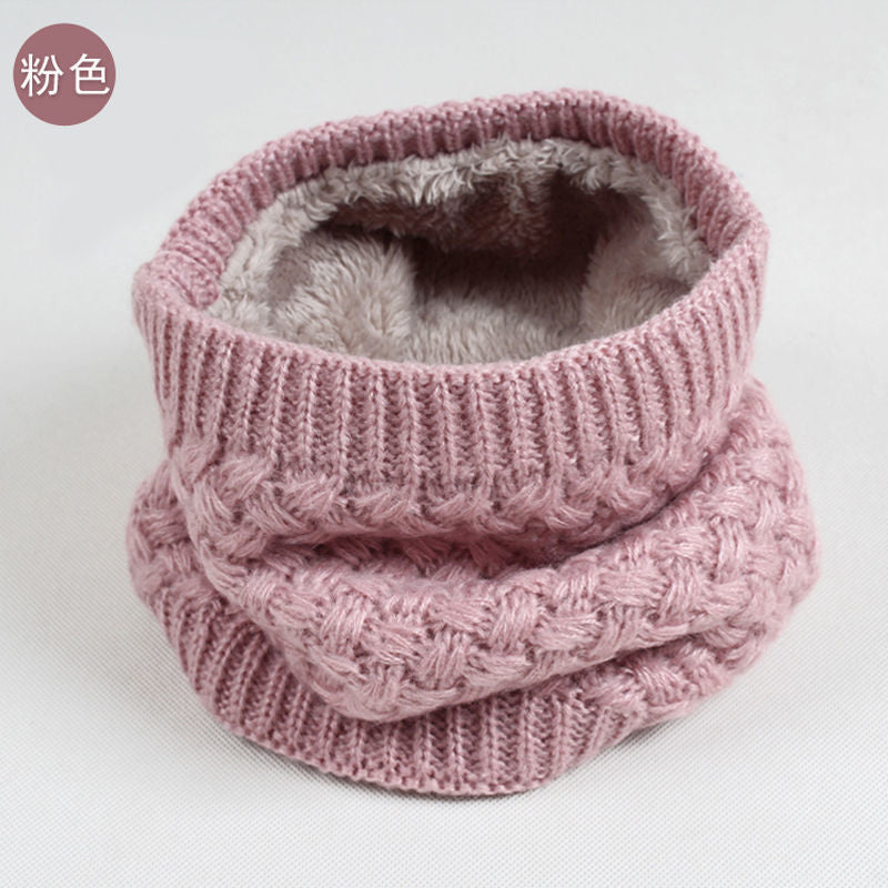 Wholesale Winter Wool Plus Velvet Solid Color Thick Outdoor Warm Scarf