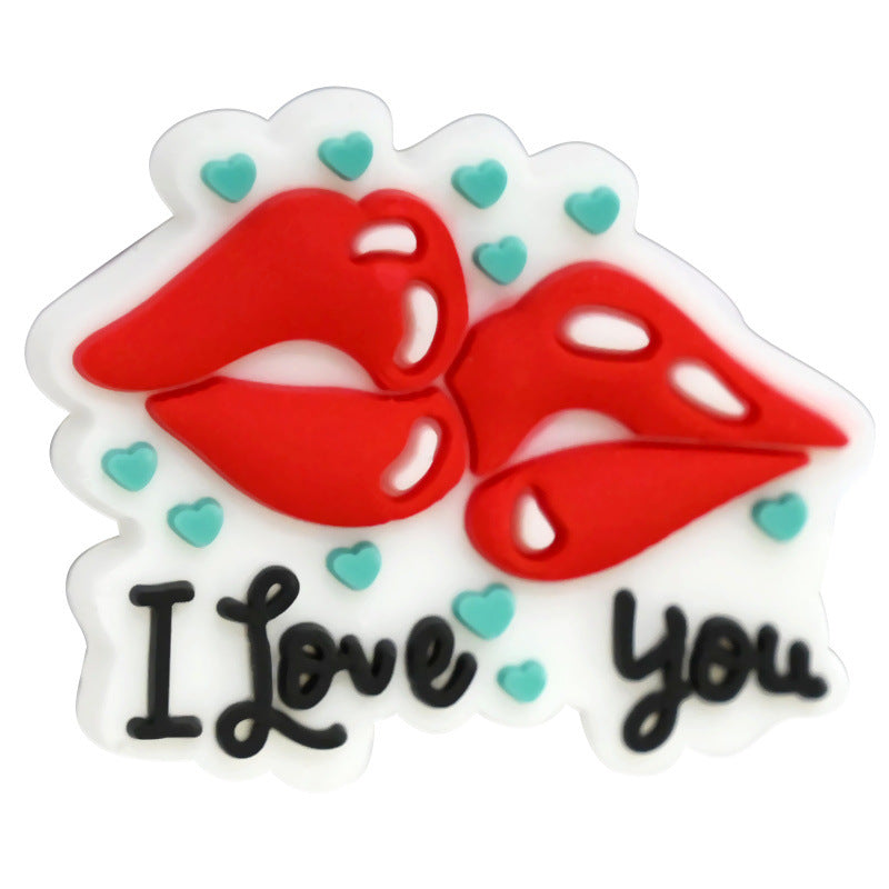 Wholesale  Random  100pcs/pack Valentine' s Day Beads Focal Beads