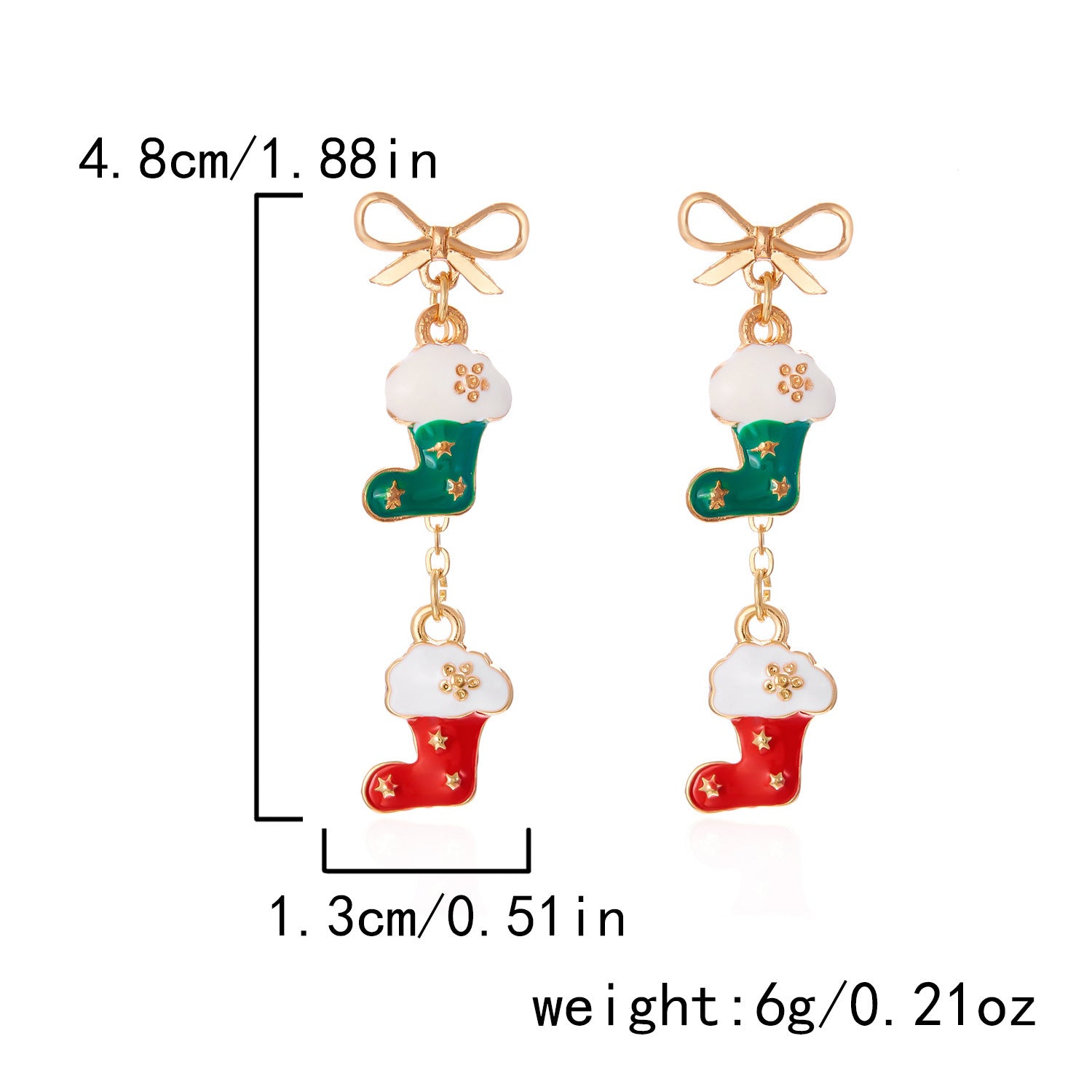 Wholesale Christmas earrings bow wreath Christmas tree earrings