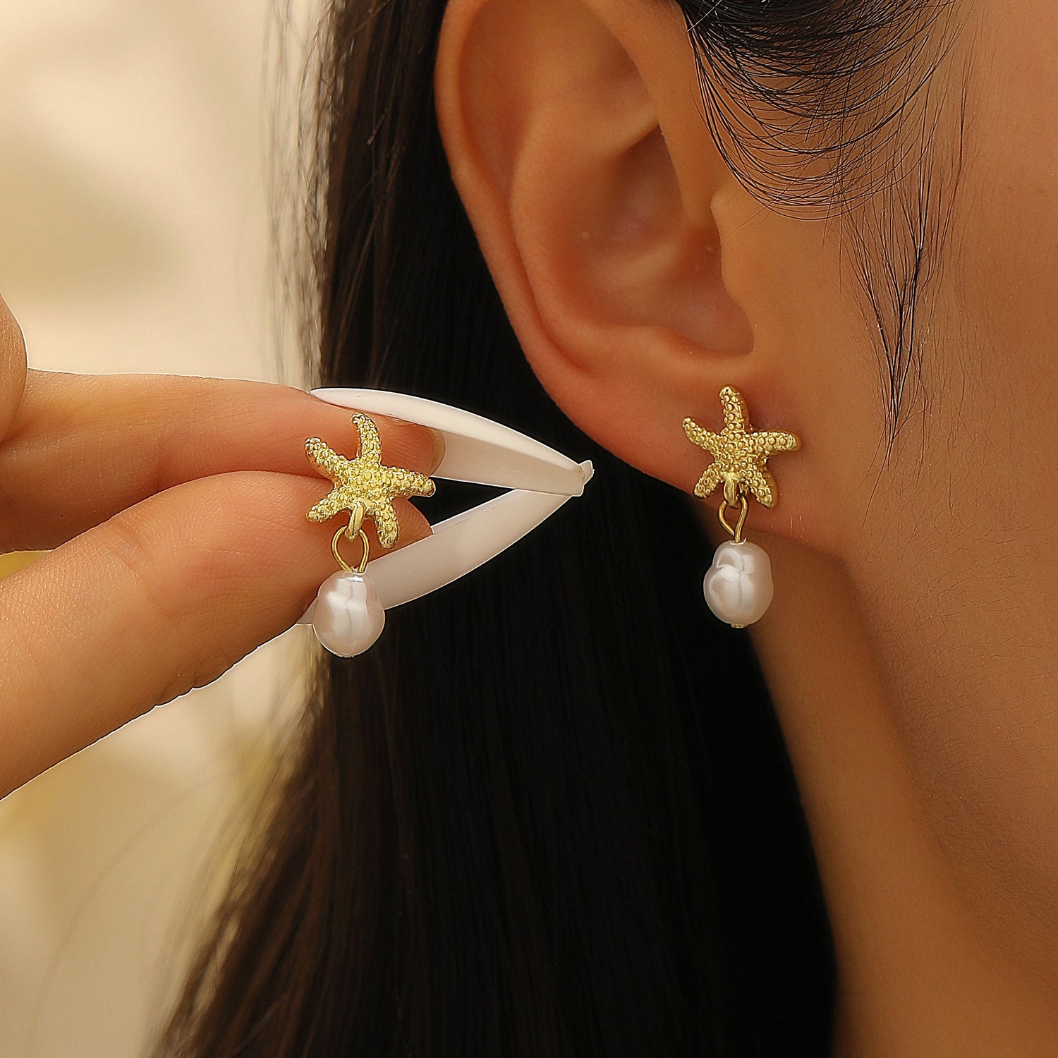 Wholesale Starfish Sun Moon Flower Ear Cuff No Piercing Women Vacation Style Fashion Accessory