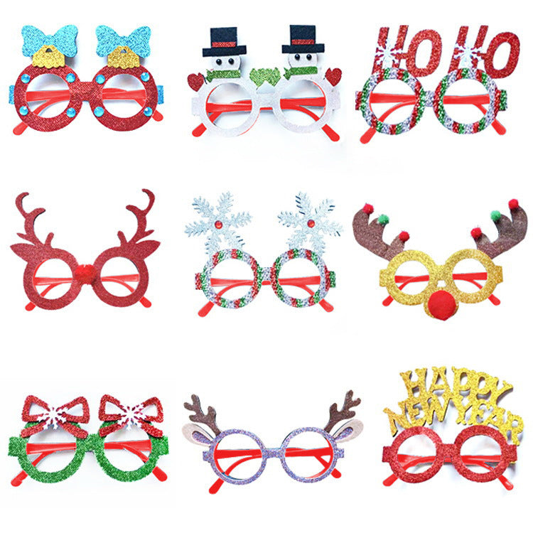 Wholesale New Christmas Decoration for Adults Kids Toys Gifts for The Elderly Snowman Antlers Creative Glasses