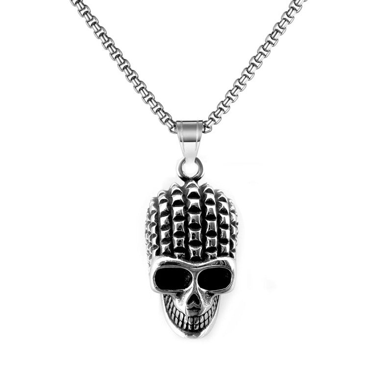 Wholesale Punk Retro Skull Coffin Pendant Necklace Stainless Steel Gothic Fashion Accessory For Gift And Layering