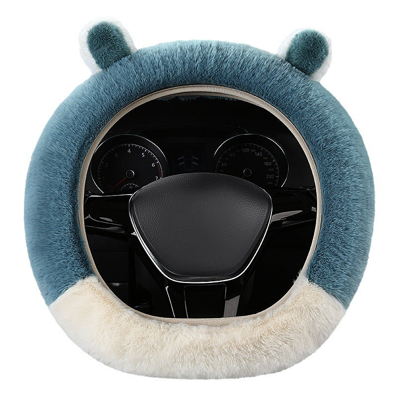 Wholesale Autumn and Winter Plush Bunny Protective Cover Handlebar Cover