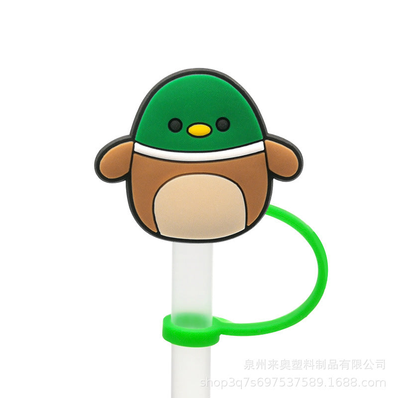 Wholesale 20PCS PVC Cute Doll Straw Tube Cap