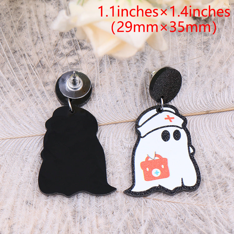 Wholesale New Cute Fashion Rescue Ghost Acrylic Women's Earrings