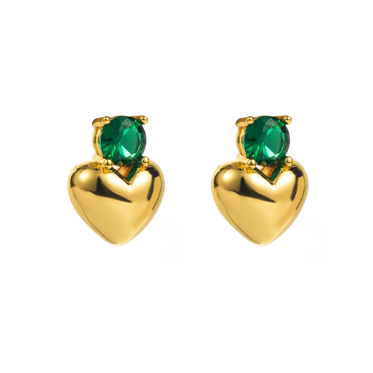 Wholesale Brass Valentine's Day Heart Shape Earrings