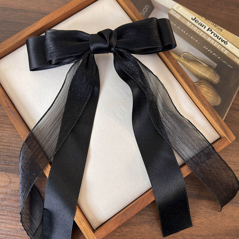 Wholesale Mesh Chiffon Bow Spring Clip