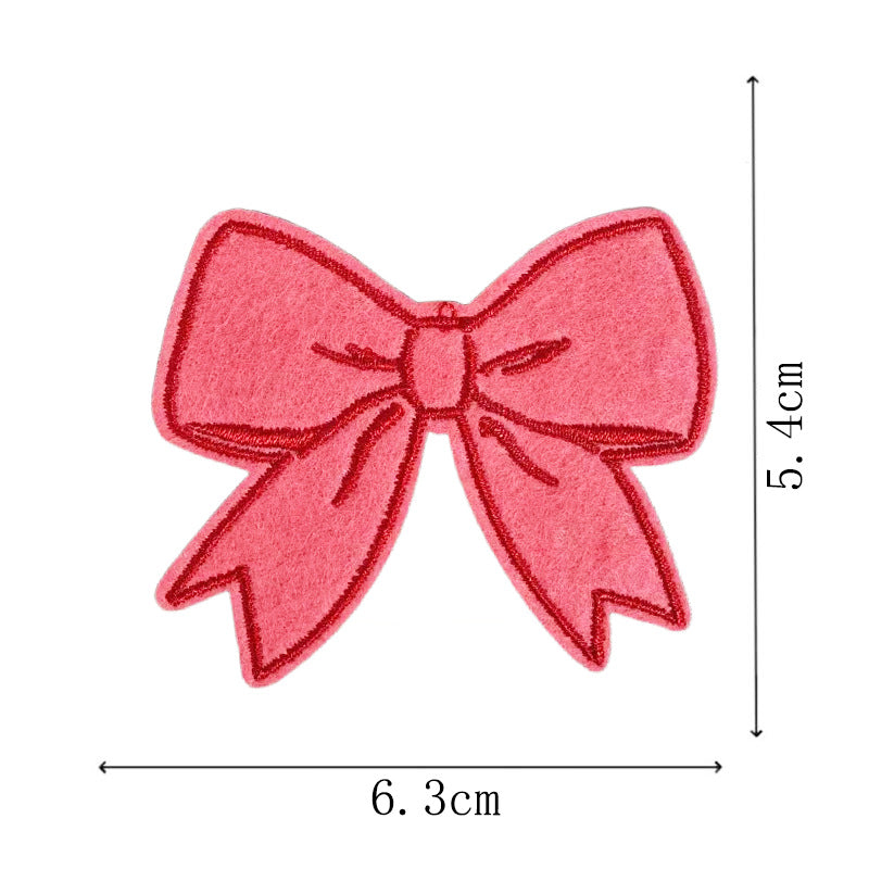 Wholesale Red diverse bow embroidery DIY Patches