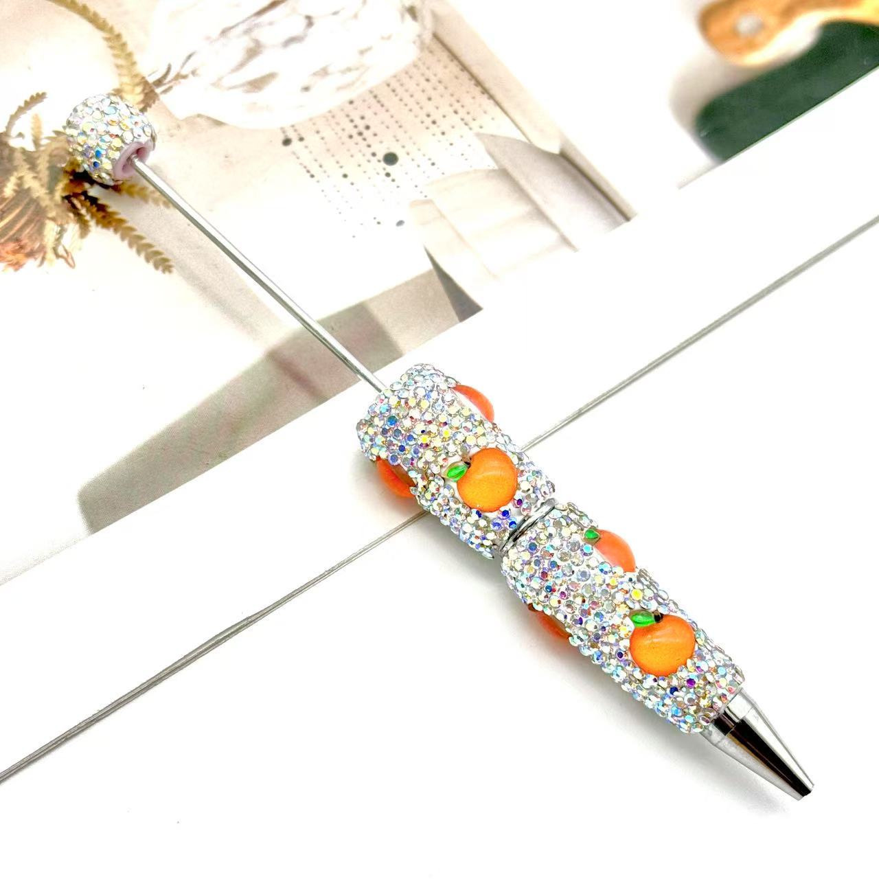 Wholesale Fruit Full Diamond beadable pens