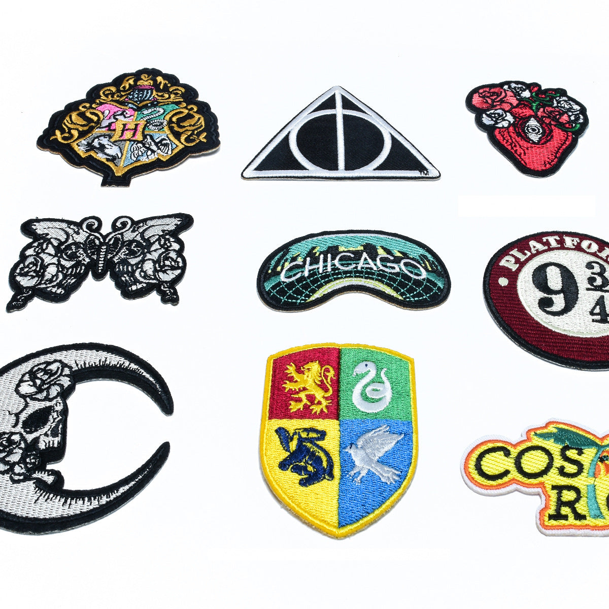 Wholesale 9 Pack Embroidered Iron On Cloth Patches Badges For Casual Clothing And DIY Craft Supply