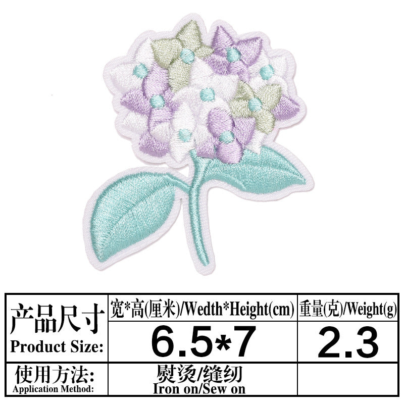 Wholesale Twill Flower Embroidery Patches DIY Sewing Craft Supply For Clothing Decoration