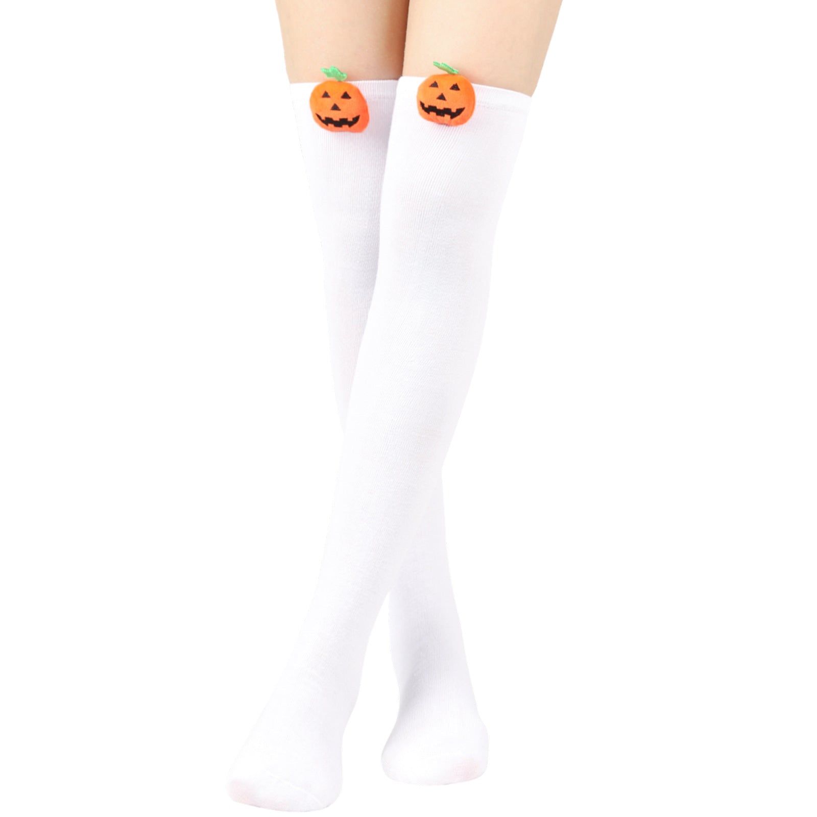 Wholesale Halloween Cartoon Devil Knee-high Striped Socks