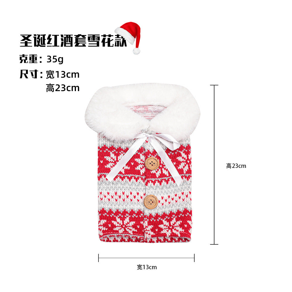 Wholesale Christmas decorations faceless doll wine bottle cap  decoration