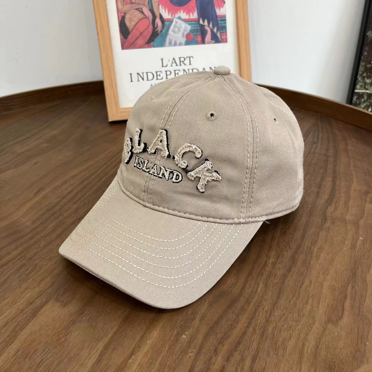 Carta de algodón al por mayor bordado Big Head Girth Men and Women Big Brim Baseball Cap