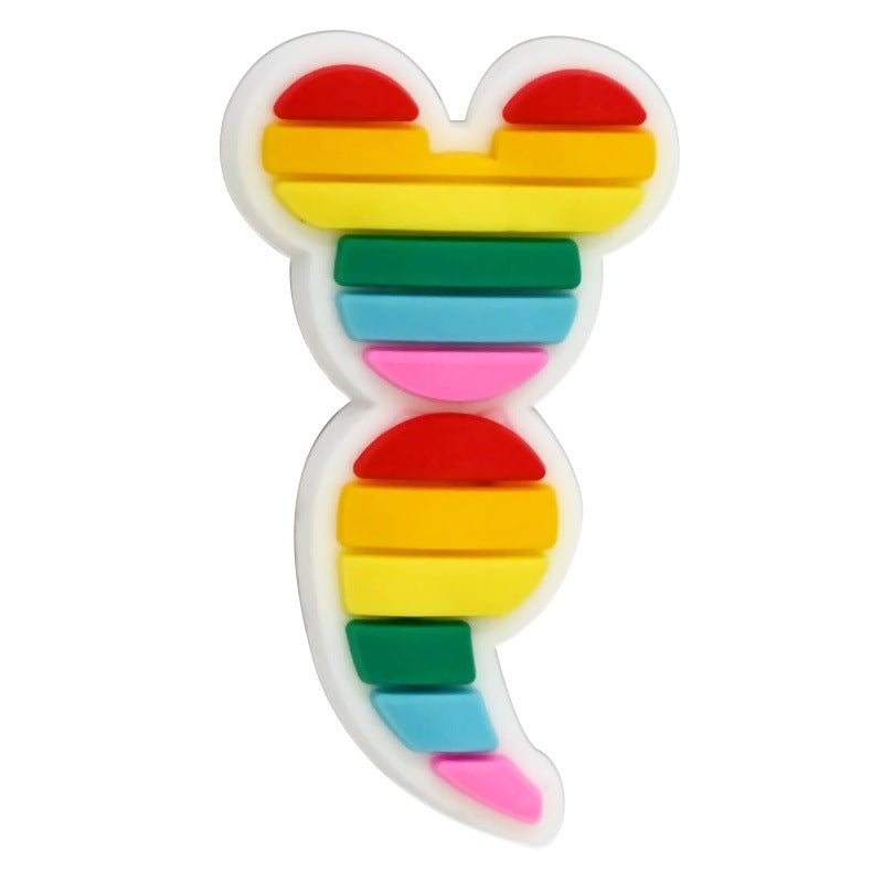 Wholesale  Random 100pcs/pack  Cartoon colored bead Focal Beads