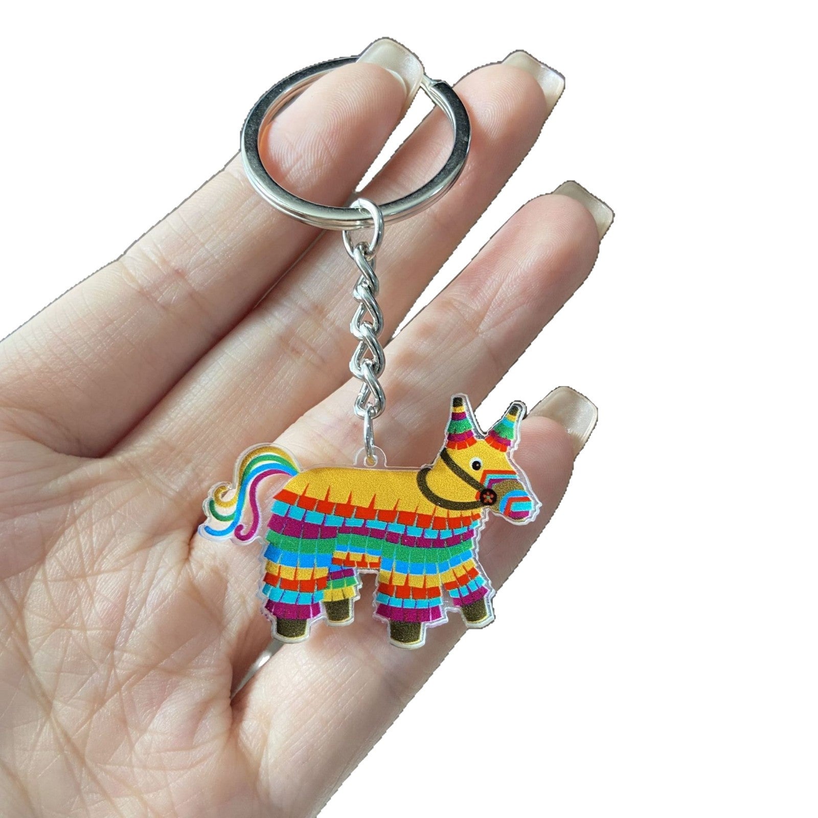 Wholesale Colorful Cartoon Acrylic Carnival Party Keychain Pendant Bag Charm Boutique Resale