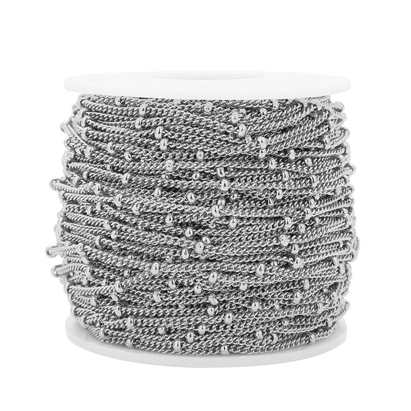 Wholesale 2PCS 1.8mm Stainless Steel Side Chain DIY Jewelry Accessories