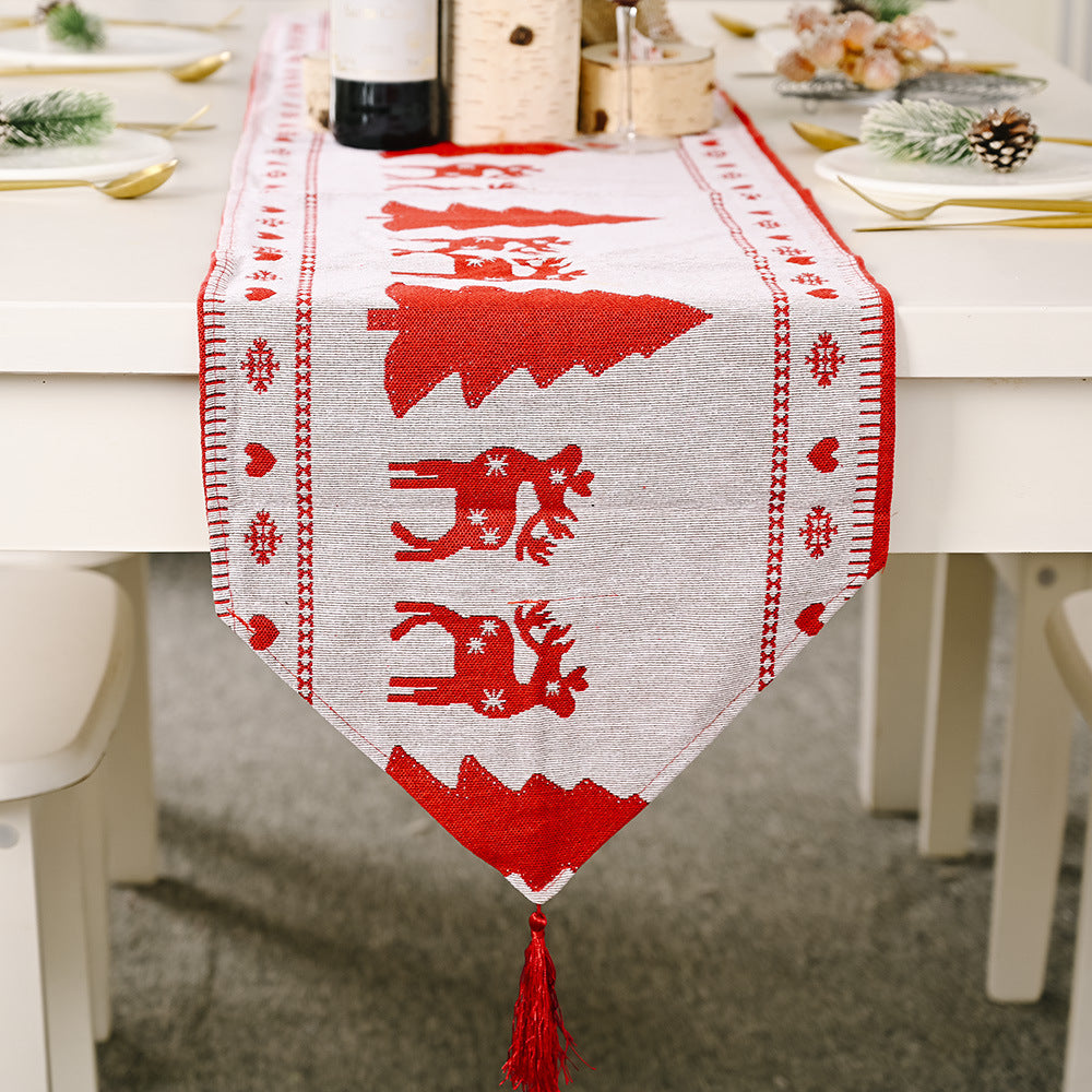 Wholesale Christmas Decorative Products Knitted Fabric Table Flag