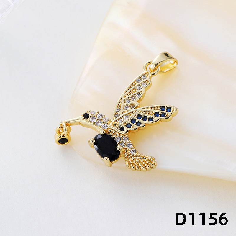 Wholesale High-grade Exquisite Bird Necklace Accessories Copper Plated Real Gold Color-preserving Pendant