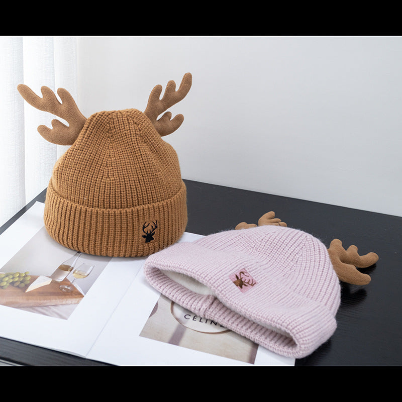 Wholesale Christmas Deer Antler Beanie