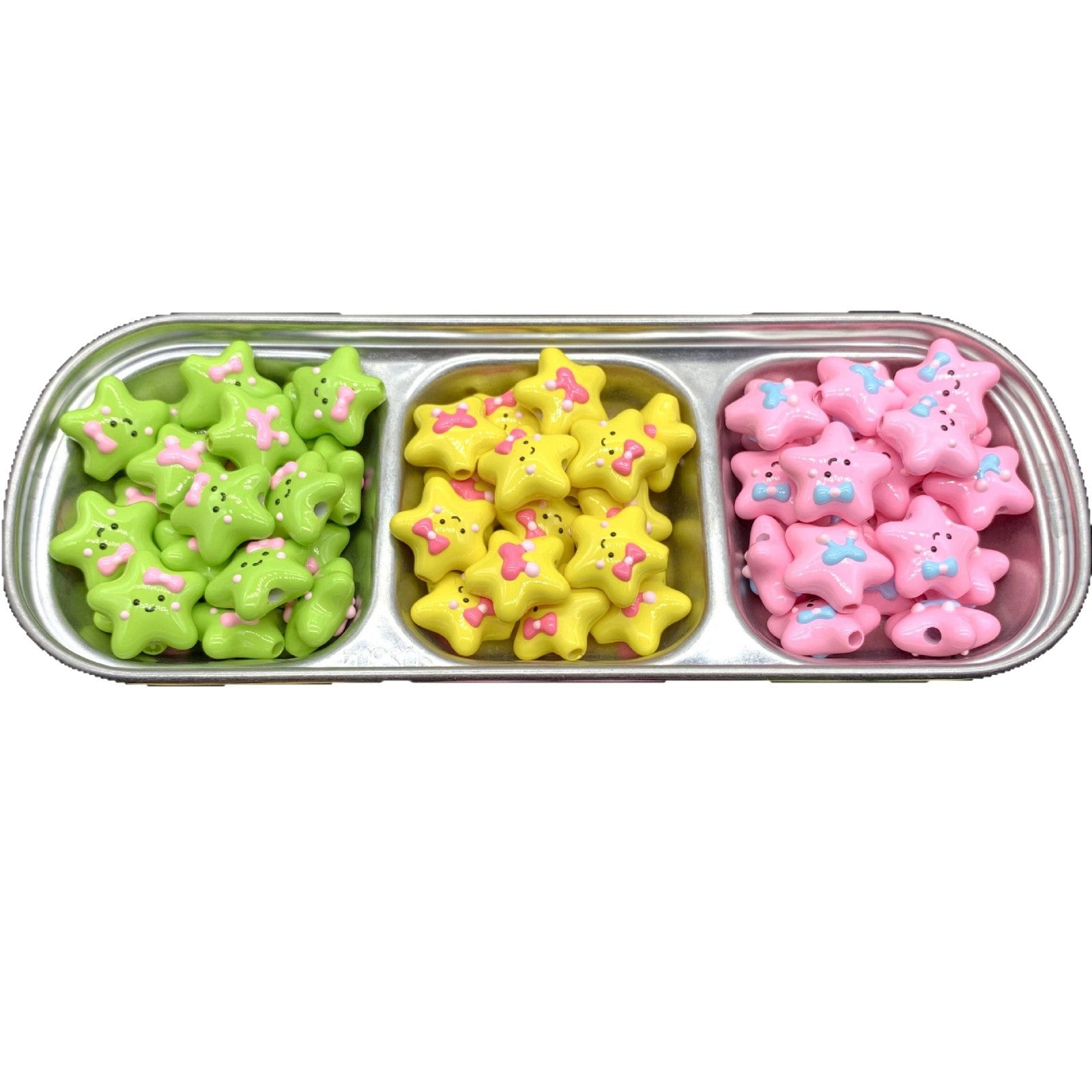 Wholesale 10pcs  Starry hand drawn Acrylic Beads