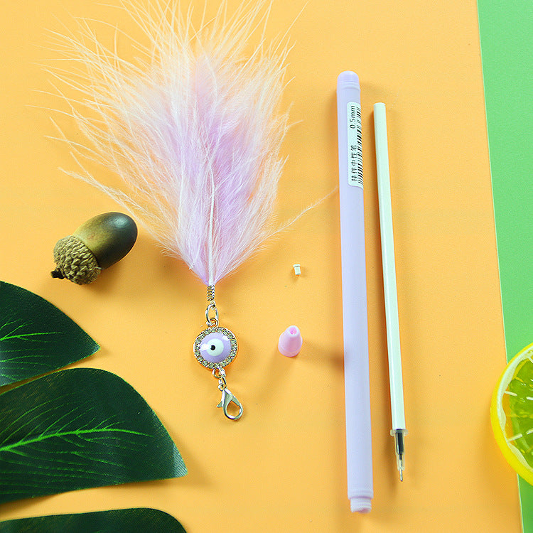 Wholesale Creative Tassel Drift Bottle Pendants, Neutral Pen, Erasable Plastic Signature Pen