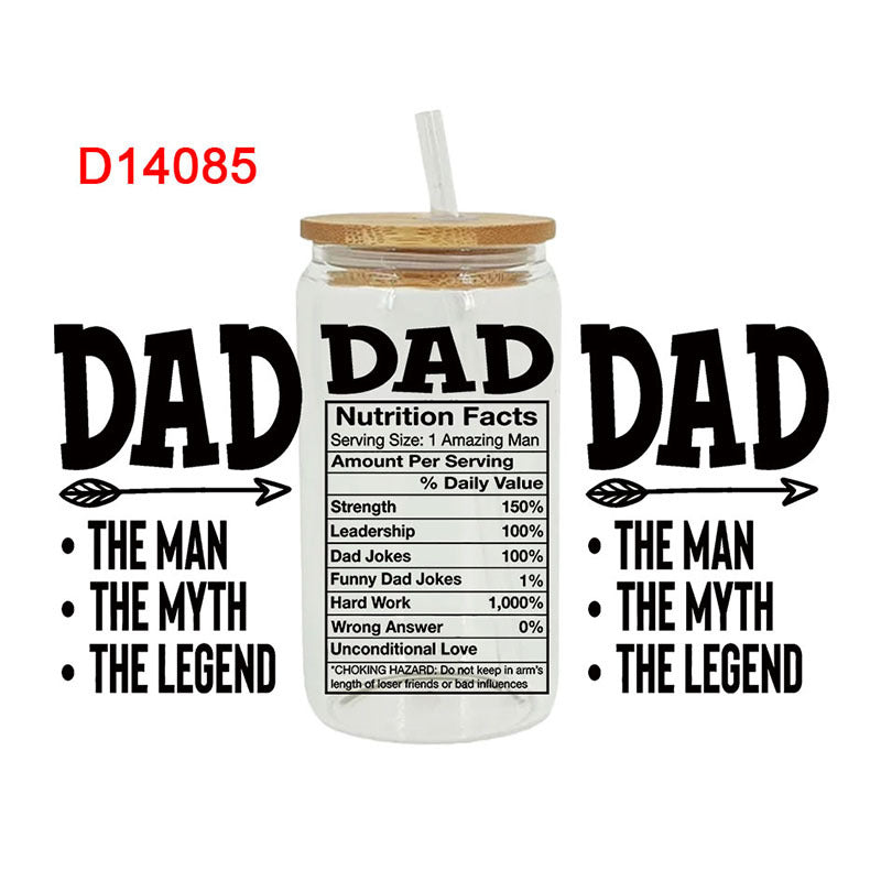 Wholesale  Father's Day Series 16oz Cup UV DTF Wraps