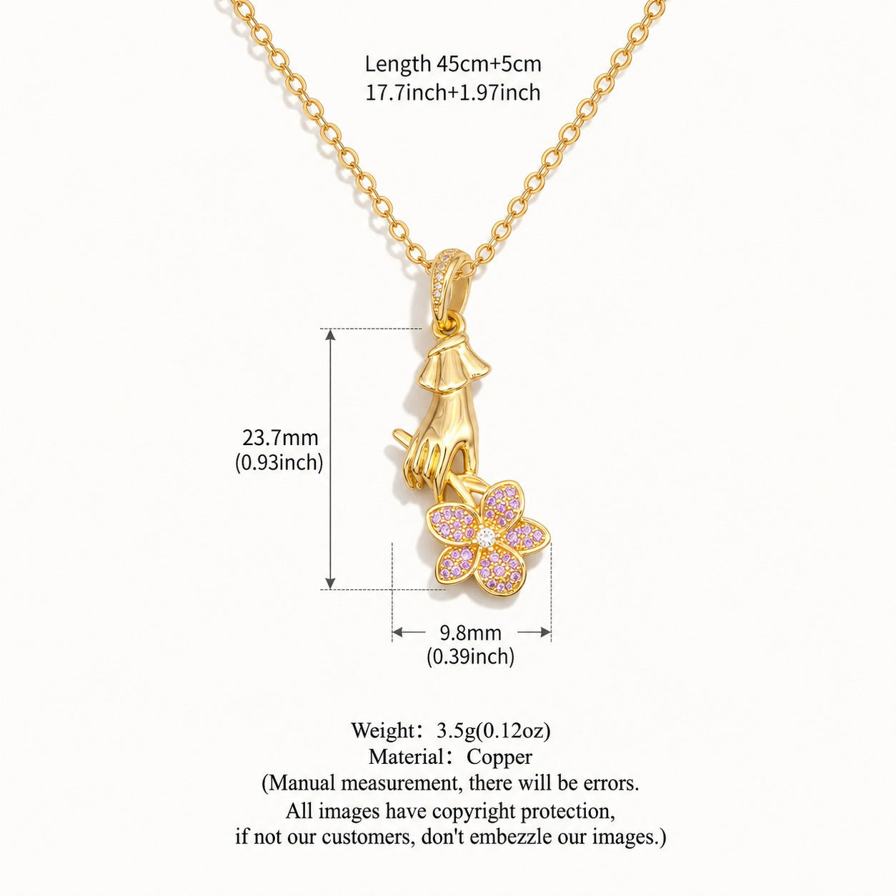 Wholesale Retro Carnation Pearl Enamel Pendant Necklace Colorful Zircon Copper Jewelry Accessory For Party Gift Resale