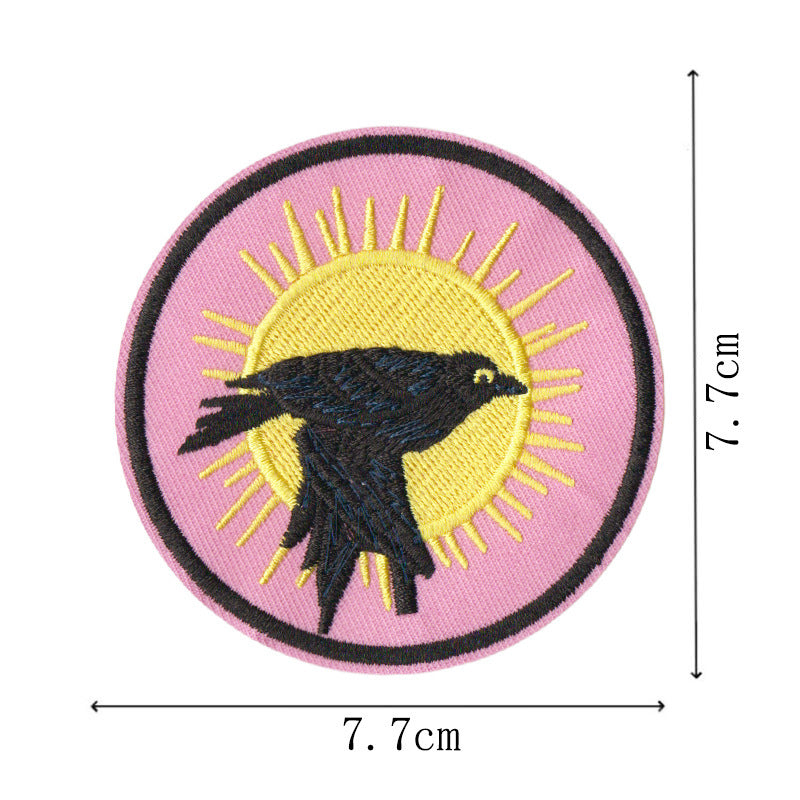 Wholesale 8 Pack Embroidered Iron On Patches Heat Melt Glue Back DIY Fashion Accessory For Bags Towels Outdoor Gear Gift