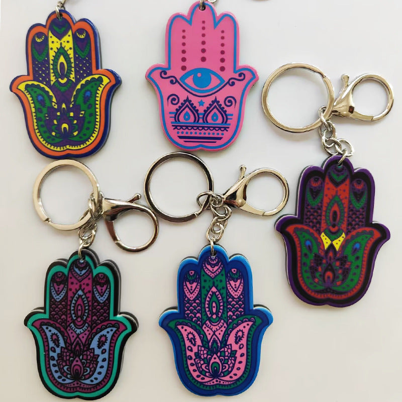 Wholesale 10pcs Palm Acrylic Keychain