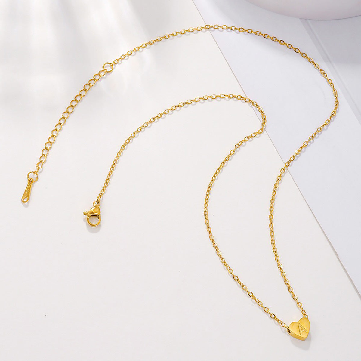 Wholesale Titanium Steel 26 English Letters Necklace