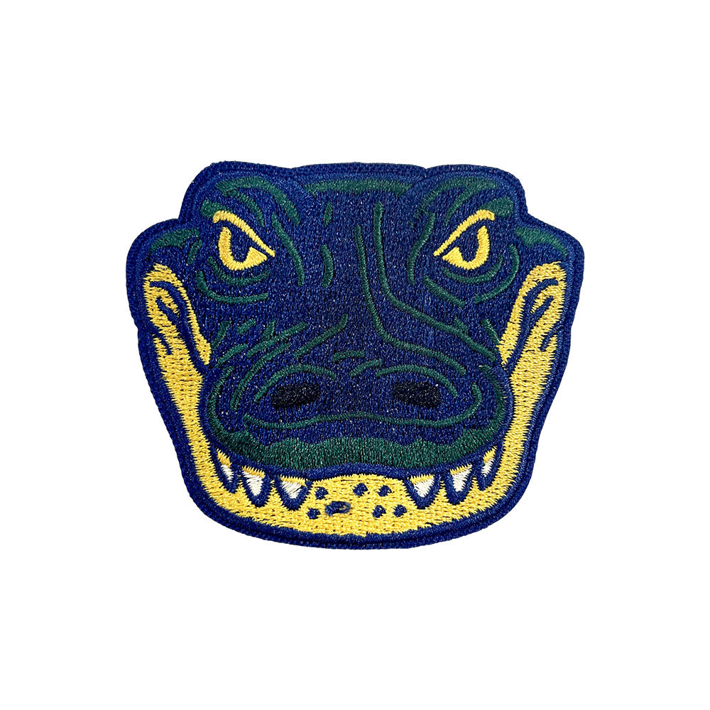 Wholesale Polyester Embroidered Cartoon Crocodile Patch DIY Iron On Applique For Shoes Hats Fashion Accessory