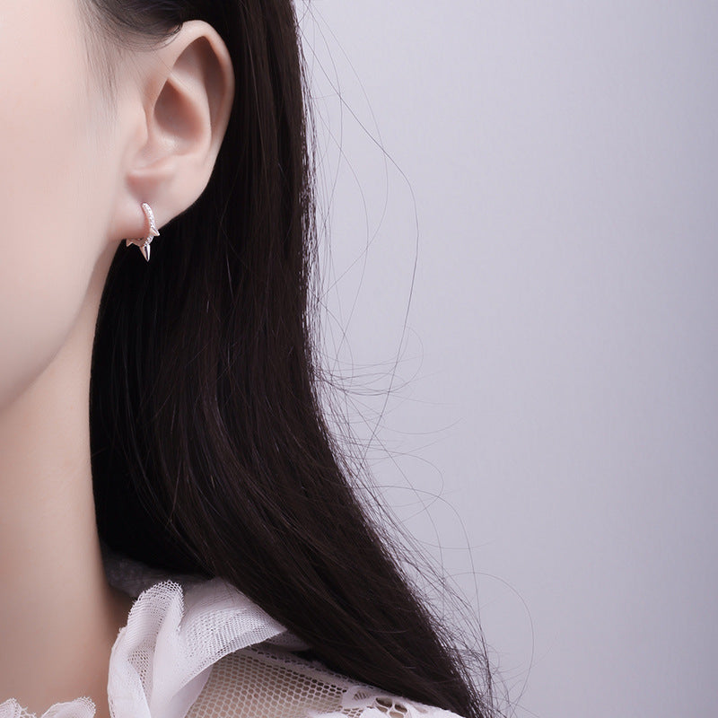 Wholesale Sterling Silver Flower Women's Niche Fashion Elegant Earrings