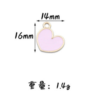 Wholesale 10pcs Cute Refueling Duck Love DIY Alloy Oil Drop Pendant Earring Keychain Pendant