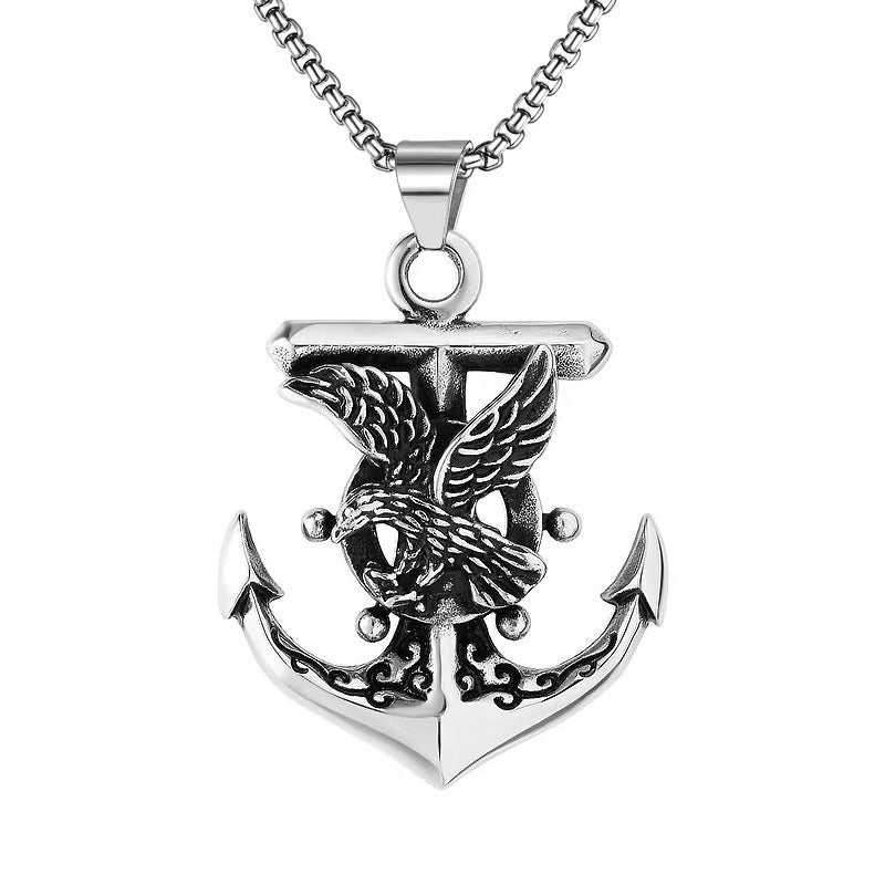 Wholesale Vintage Eagle Wings Alloy Pendant Necklace