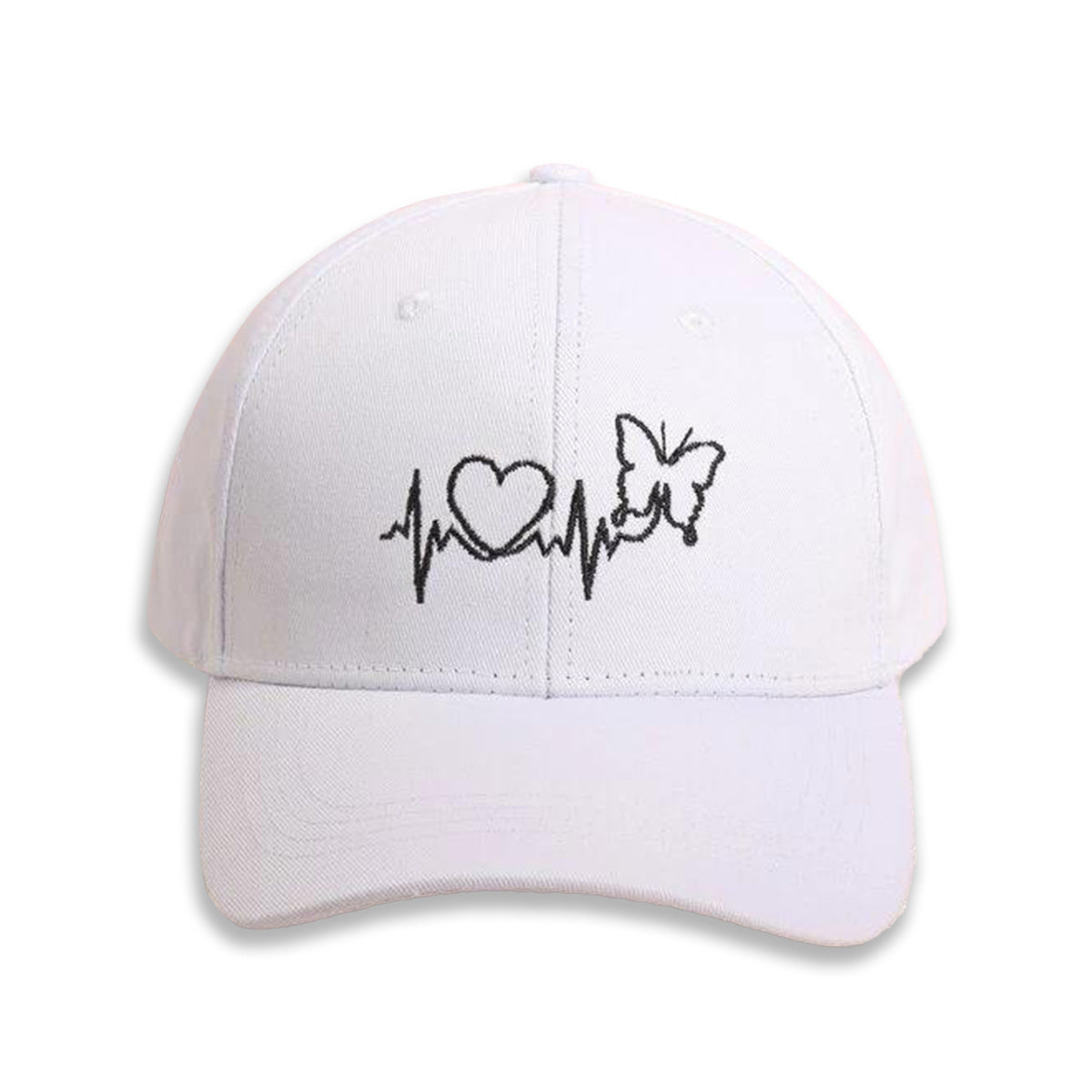 Wholesale Cotton Butterfly Heart Electrocardiogram Baseball Caps