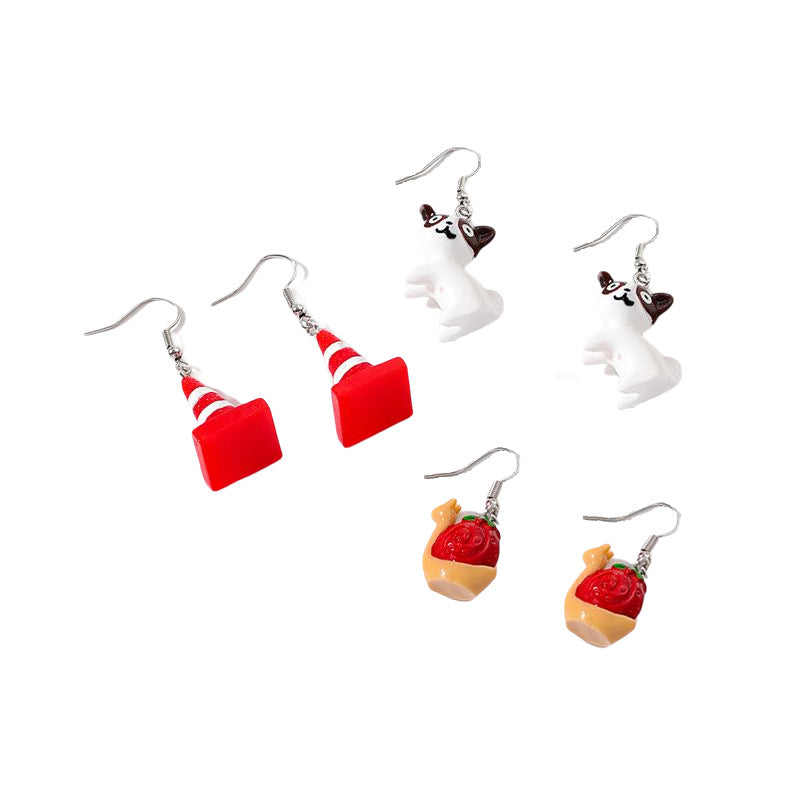 Wholesale Snail Set Cute Puppy Earrings