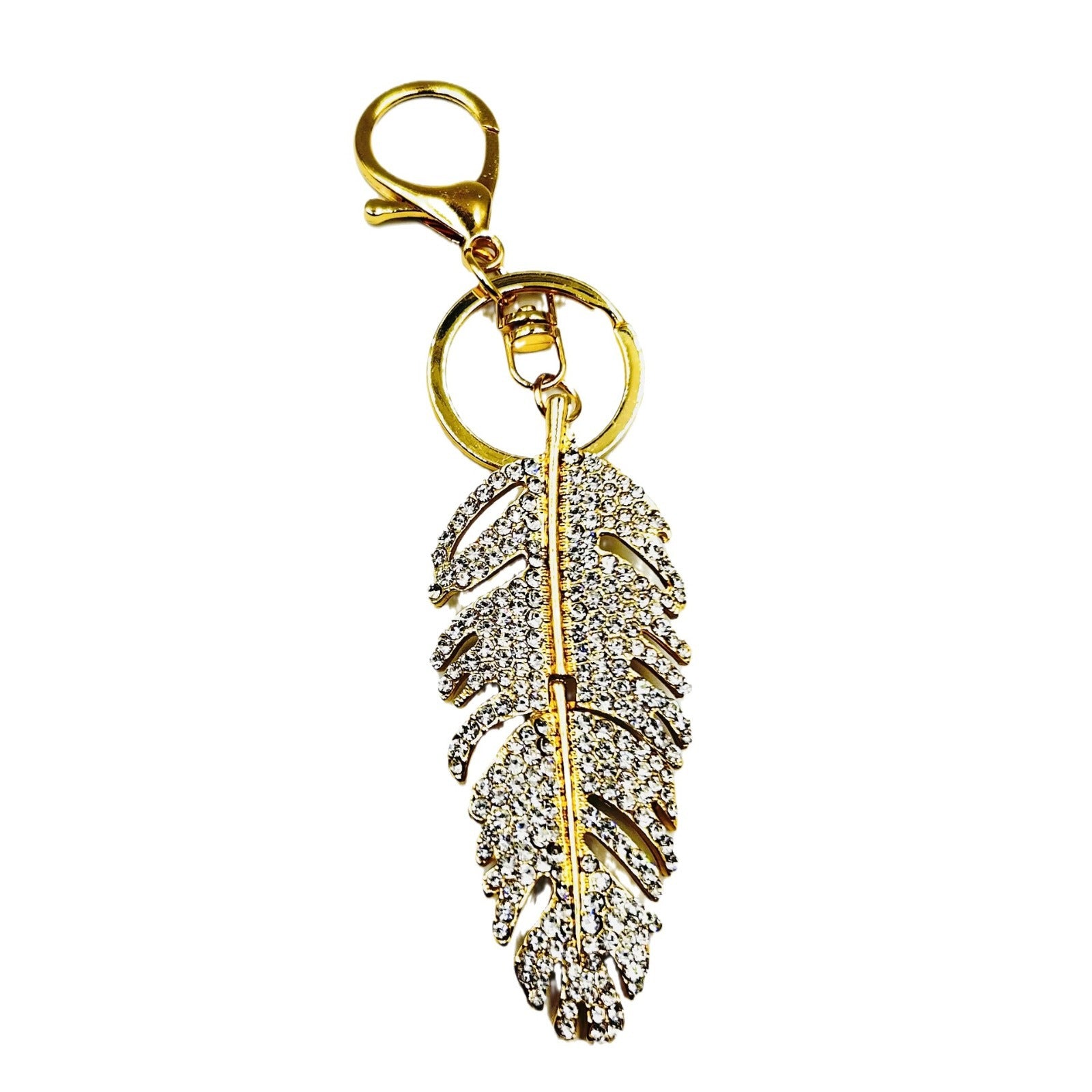 Wholesale Diamond Leaf Zinc Alloy Keychain