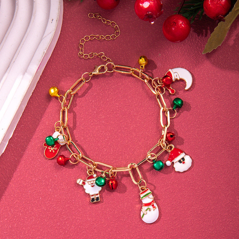Wholesale Christmas Bell, Lucky Bag, Snowflake Christmas Bracelet