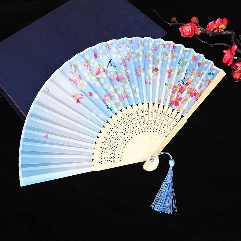 Wholesale Ancient Style Classical Cloth Folding Fan