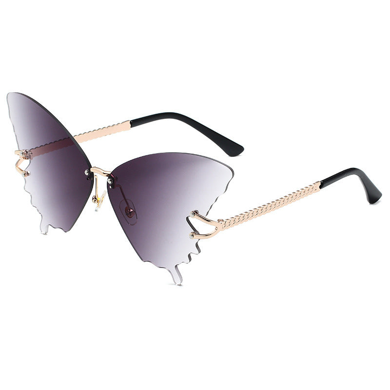 Wholesale Women's Butterfly Fashion Large Frame Gradient Color Sunglasses
